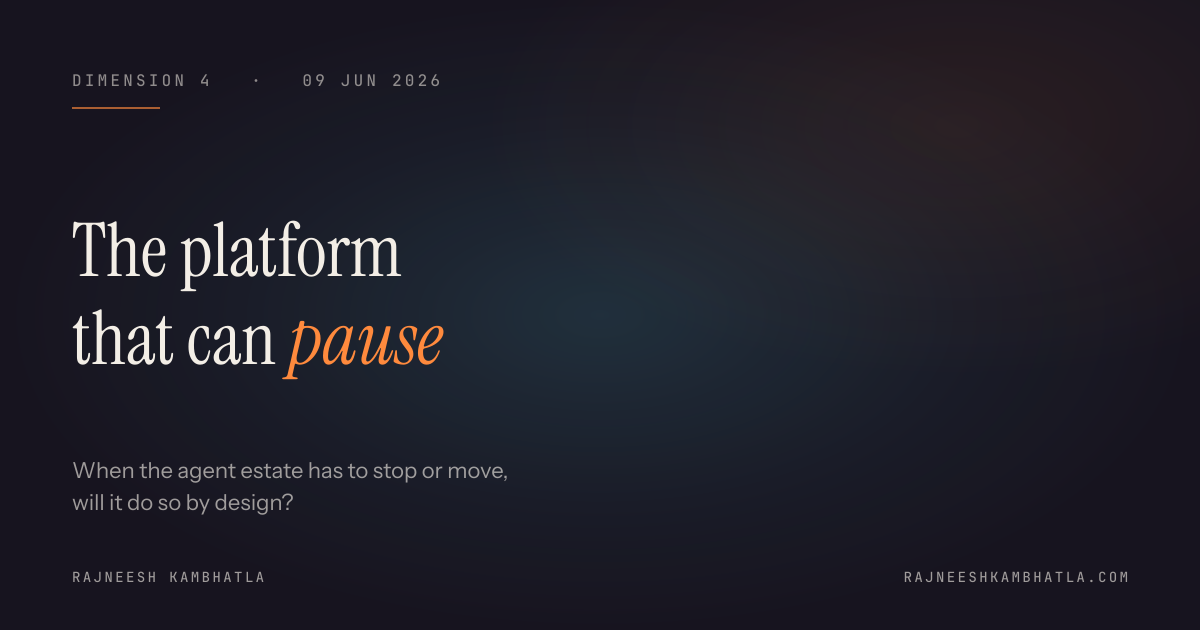 D4 — the platform that can pause — share card