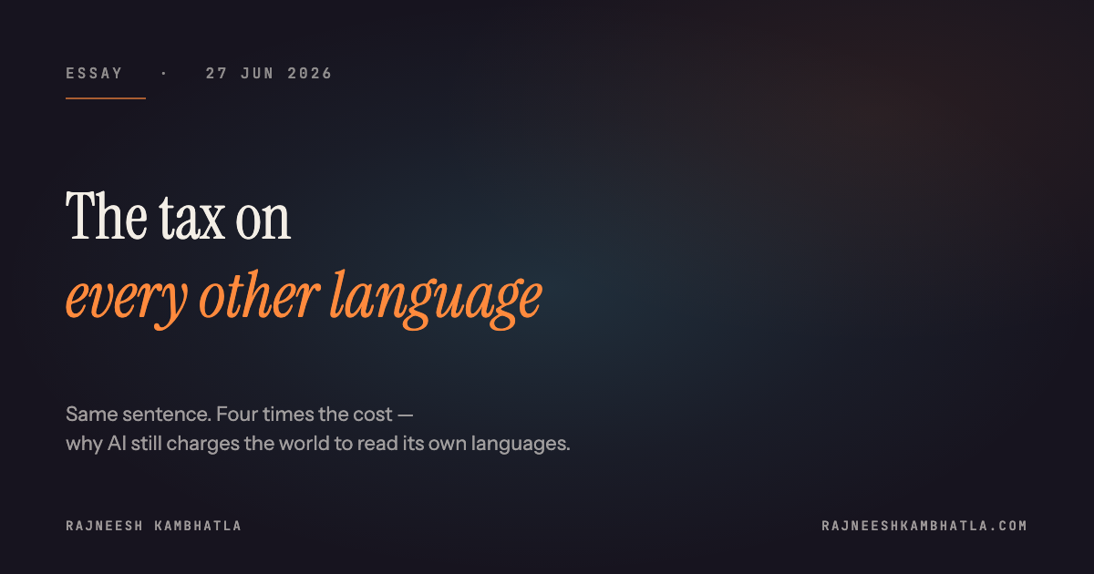 The tax on every other language — share card