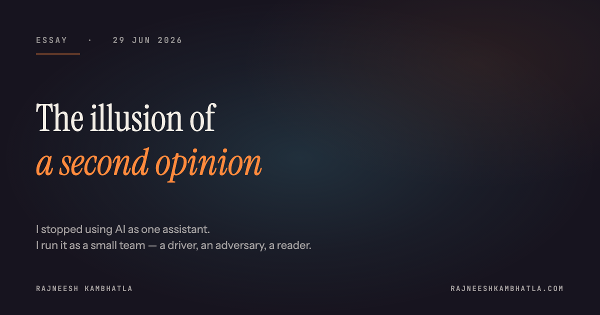 The illusion of a second opinion — share card