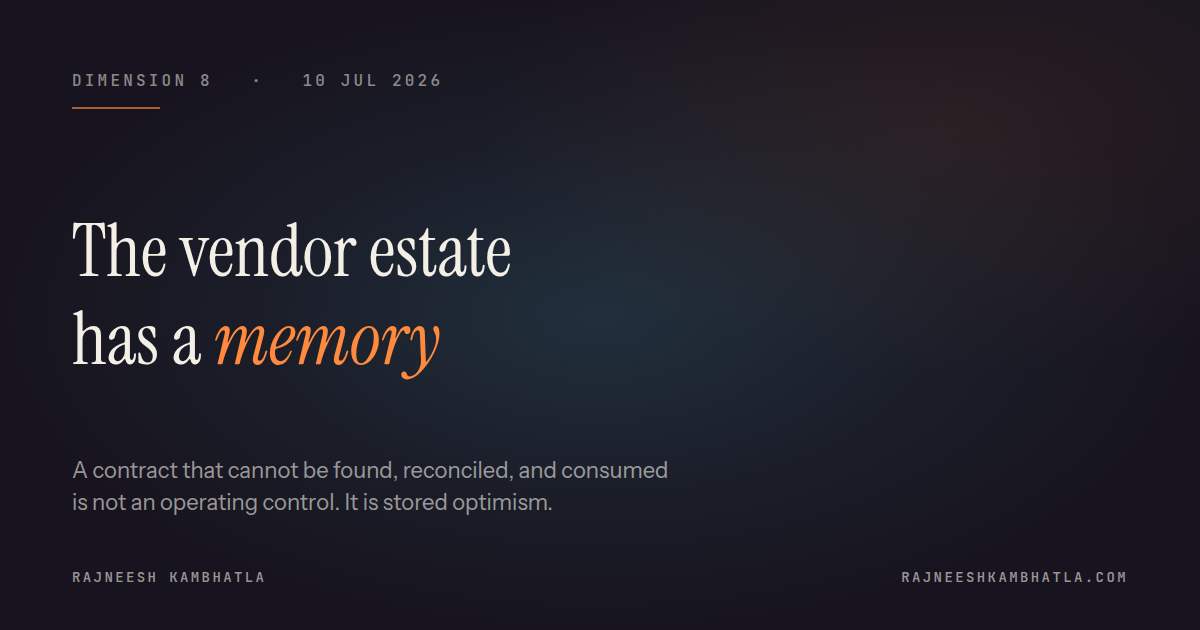 D8 — the vendor estate has a memory — share card